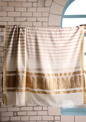 Jacquard Lawn Summer Shawl D#31 - Off White