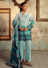 Winter - Sahar - Elara - Fall Printed - 3 Pcs - AW1-25-10 - Ocean Flora