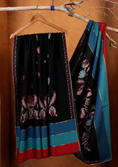 Pashmina Ari Work Shawl D#05 - Black 2