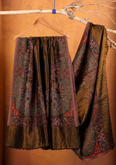 Pashmina Zari Jamawar Shawl D#01 - R Black