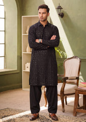 Elite Men China Boski Sequence Embroidered - Black