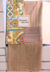 Embroidered Lawn Summer Shawl D#39 - Skin