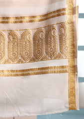 Jacquard Lawn Summer Shawl D#31 - Off White