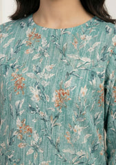 Lawn - Rubaaiyat - Chikankari 26 - Silk Dupatta - D#01 - Green