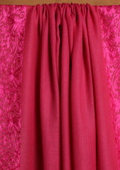 Pashmina Ari Work Border Shawl D#02 - D Pink