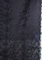 Embroidered Lawn Summer Shawl D#55 - Black