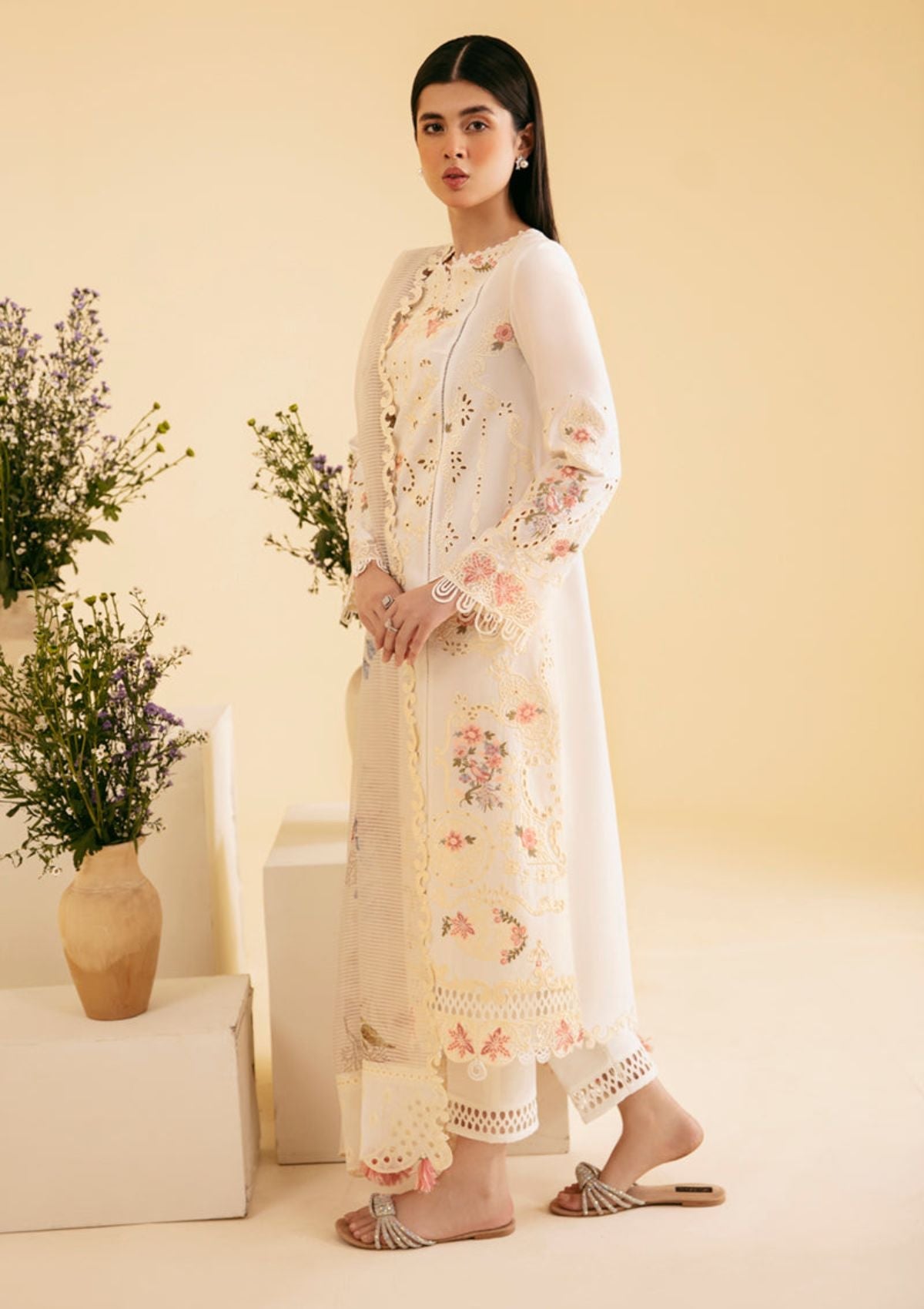 Lawn Collection - Qalamkar - Qlinekari 24 - SQ#01 - AFROZEH