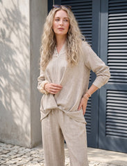 Pret - Moven - Indigo Linen Women's Shirt - Skin