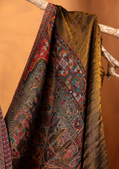 Pashmina Zari Jamawar Shawl D#01 - R Black