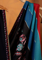 Pashmina Ari Work Shawl D#05 - Black 2