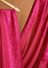 Pashmina Ari Work Border Shawl D#02 - D Pink