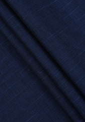 Thai Cotton Self Texture Linen Fabric - N Blue