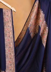 Pashmina Embroidered Border Shawl D#266 - N Blue