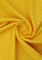 Elite Men Embroidered Sequence Selvage Viscose Fabric - Yellow