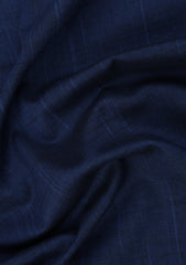 Thai Cotton Self Texture Linen Fabric - N Blue