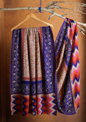 Pashmina Kashmiri Jaaldar Shawl D#118 - Brown