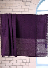 Embroidered Lawn Summer Shawl D#56 - Purple