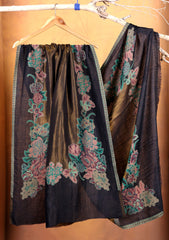 Pashmina Zari Jamawar Shawl D#05 - Black