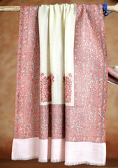 Pashmina Jamawar Scarf D#60 - L Pink