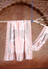 Pashmina Jamawar Scarf D#84 - Off White