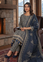 Winter - Riwaj - Printed Marina - 3 Pcs - Wool Shawl 25 - D#80