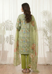 Lawn - Rubaaiyat - Chikankari 26 - Silk Dupatta - D#01 - M Green