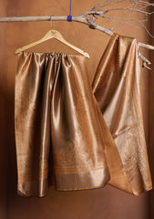 Silk Zari Jamawar Shawl D#51 - Mustard