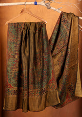 Pashmina Zari Jamawar Shawl D#01 - Golden