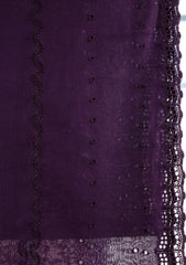 Embroidered Lawn Summer Shawl D#56 - Purple