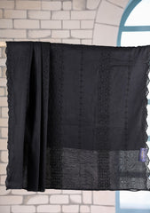 Embroidered Lawn Summer Shawl D#61 - Black