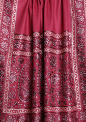 Pashmina Ari Work Jaaldar Scarf D#08 - L Maroon