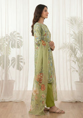 Lawn - Rubaaiyat - Chikankari 26 - Silk Dupatta - D#01 - M Green
