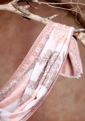 Pashmina Jamawar Scarf D#84 - Off White