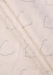 Elite Men Boski Zari Embroidered Selvage - Off White
