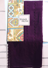 Embroidered Lawn Summer Shawl D#56 - Purple