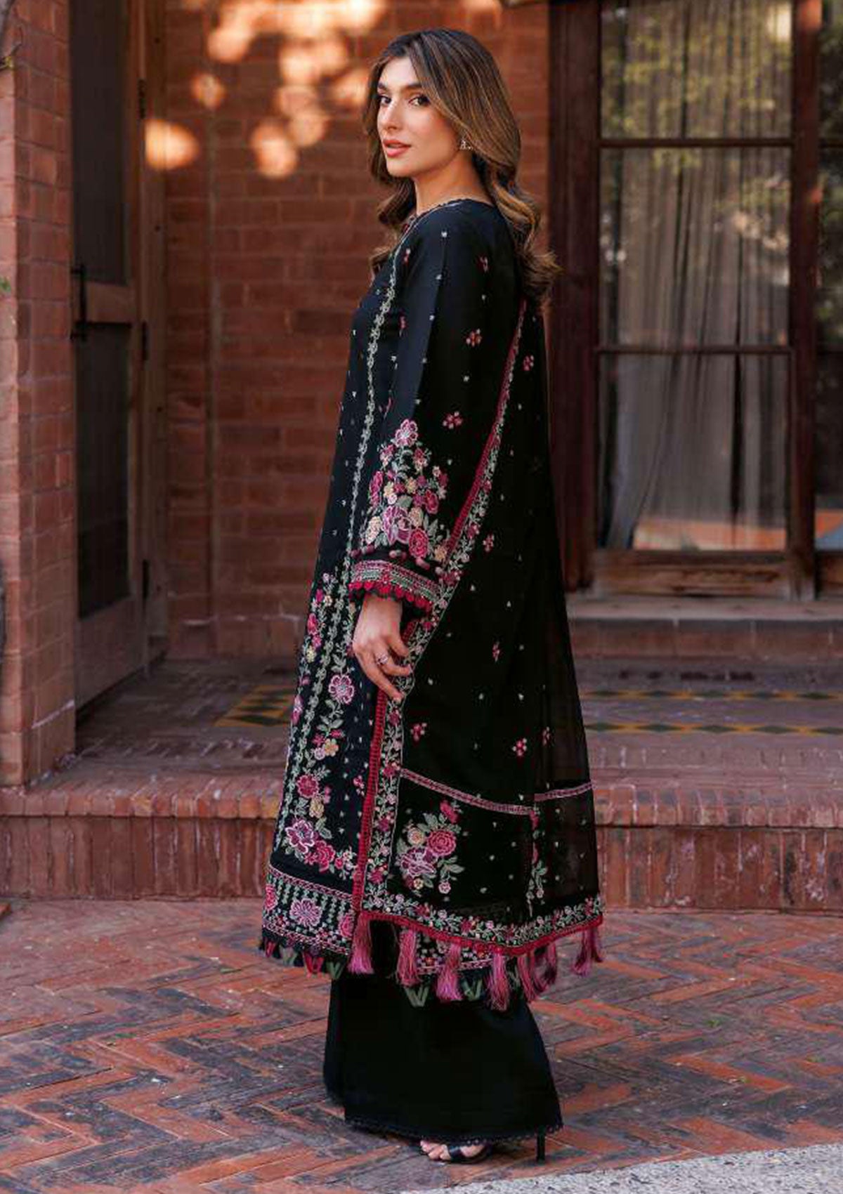 Lawn Collection - Farasha - Dastoor - FD24#02 - ORNATE NOIR