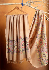 Pashmina Needle Work Shawl D#26 - Skin