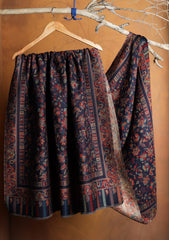 Pashmina Zari Jamawar Shawl D#45 - N Blue