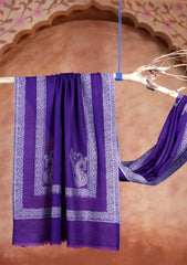 Pashmina Jamawar Scarf D#81 - Purple
