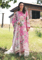 Lawn Collection - Elaf Premium - Print Chikankari - EPC24#03 - B - PINK MUSE