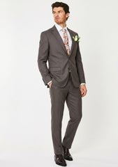 Scabal Super 100's Brussels 260 Gr Wool Suiting - Medium Grey