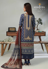 Lawn Collection - Asim Jofa - Basic - Print - 3 Pcs - AJBP#45