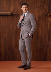 Dormeuil La Croisette Cashmere & Silk Fabric - L Brown