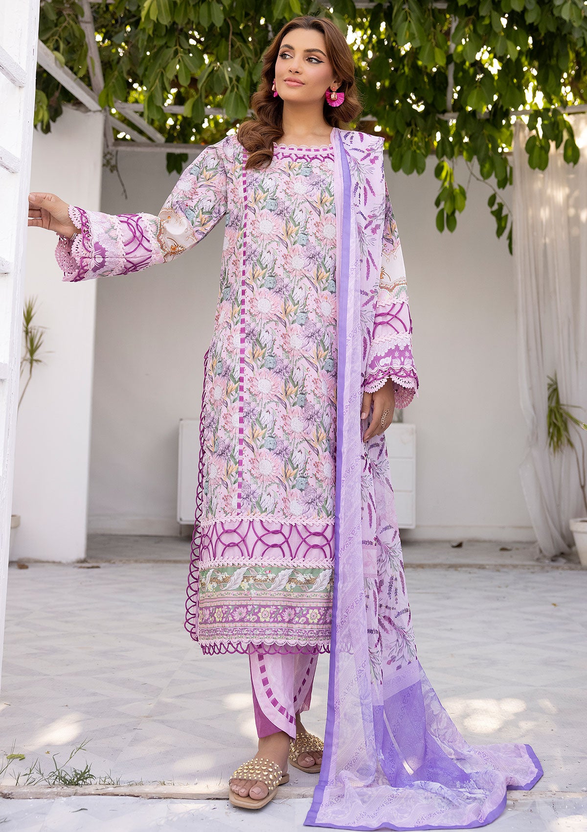 Lawn Collection - Tessa - Khunak - FLORAL FANTASY