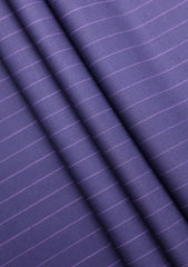 Cavani Four Season Wool Selvage Broad Stripe - Navy Blue