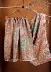 Pashmina Zari Jamawar Shawl D#217 - Off White