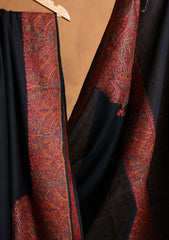 Pashmina Embroidered Border Shawl D#12 - Black