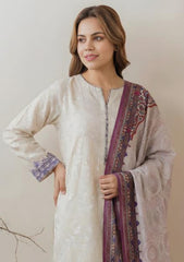 Winter - Riwaj - Pashmina Embroidered Suit - Wool Shawl - D#01 - Skin
