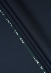 Reda Solid Weave Super 110's Wool Fabric - Z Blue