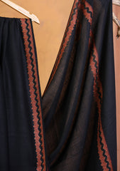 Pashmina Embroidered Border Shawl D#271 - Black